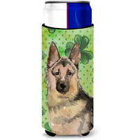 "Caroline's Treasures German Shepherd St. Patrick's Decorative Can Hugger, Slim, Multicolor"
