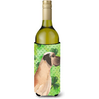 "Caroline's Treasures Fawn Natural Dane St. Patrick's Decorative Bottle Hugger, 750ml, Multicolor"