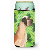 "Caroline's Treasures Fawn Natural Dane St. Patrick's Decorative Can Hugger, Tall, Multicolor"