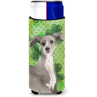 "Caroline's Treasures Italian Greyhound St. Patrick's Decorative Can Hugger, Slim, Multicolor"