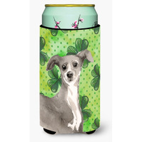 "Caroline's Treasures Italian Greyhound St. Patrick's Decorative Can Hugger, Tall, Multicolor"