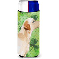 "Caroline's Treasures Yellow Labrador #2 St. Patrick's Decorative Can Hugger, Slim, Multicolor"