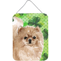 "Caroline's Treasures Pomeranian St. Patrick's Metal Print, 16"" x 12"", Multicolor"