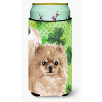 "Caroline's Treasures Pomeranian St. Patrick's Decorative Can Hugger, Tall, Multicolor"