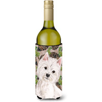 "Caroline's Treasures Westie Pine Cones Decorative Bottle Hugger, 750ml, Multicolor"