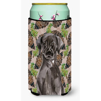 "Caroline's Treasures Black Labrador Pine Cones Decorative Can Hugger, Tall, Multicolor"