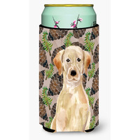 "Caroline's Treasures Yellow Labrador Pine Cones Decorative Can Hugger, Tall, Multicolor"