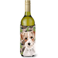 "Caroline's Treasures Wire Hair Jack Russell Pine Cones Decorative Bottle Hugger, 750ml, Multicolor"