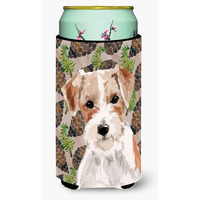 "Caroline's Treasures Wire Hair Jack Russell Pine Cones Decorative Can Hugger, Tall, Multicolor"