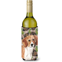 "Caroline's Treasures Beagle Pine Cones Decorative Bottle Hugger, 750ml, Multicolor"