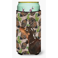 "Caroline's Treasures Black and Tan Dachshund Pine Cones Decorative Can Hugger, Tall, Multicolor"