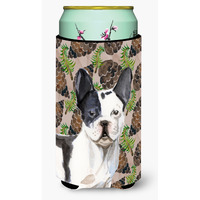 "Caroline's Treasures Black White French Bulldog Pine Cones Decorative Can Hugger, Tall, Multicolor"
