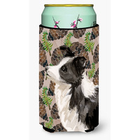 "Caroline's Treasures Border Collie Pine Cones Decorative Can Hugger, Tall, Multicolor"