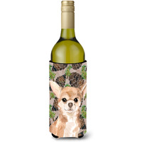 "Caroline's Treasures Chihuahua Pine Cones Decorative Bottle Hugger, 750ml, Multicolor"