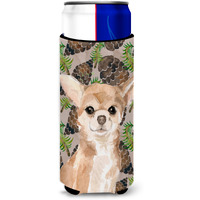 "Caroline's Treasures Chihuahua Pine Cones Decorative Can Hugger, Slim, Multicolor"