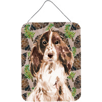 "Caroline's Treasures Brown Parti Pine Cones Metal Print, 16"" x 12"", Multicolor"
