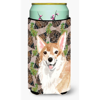 "Caroline's Treasures Corgi Pine Cones Decorative Can Hugger, Tall, Multicolor"