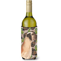 "Caroline's Treasures Fawn Natural Dane Pine Cones Decorative Bottle Hugger, 750ml, Multicolor"