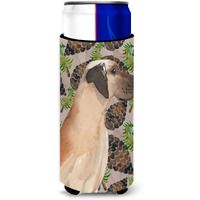 "Caroline's Treasures Fawn Natural Dane Pine Cones Decorative Can Hugger, Slim, Multicolor"