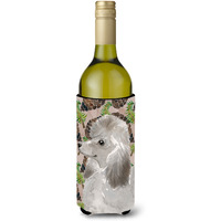 "Caroline's Treasures Grey Standard Poodle Pine Cones Decorative Bottle Hugger, 750ml, Multicolor"