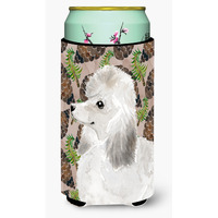 "Caroline's Treasures White Standard Poodle Pine Cones Decorative Can Hugger, Tall, Multicolor"