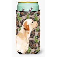 "Caroline's Treasures Yellow Labrador #2 Pine Cones Decorative Can Hugger, Tall, Multicolor"