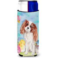 "Caroline's Treasures Blenheim Cavalier Spaniel Easter Decorative Can Hugger, Slim, Multicolor"