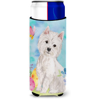 "Caroline's Treasures Westie Easter Decorative Can Hugger, Slim, Multicolor"