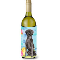 "Caroline's Treasures Black Labrador Easter Decorative Bottle Hugger, 750ml, Multicolor"