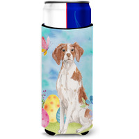 "Caroline's Treasures Brittany Spaniel Easter Decorative Can Hugger, Slim, Multicolor"