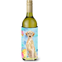 "Caroline's Treasures Yellow Labrador Easter Decorative Bottle Hugger, 750ml, Multicolor"