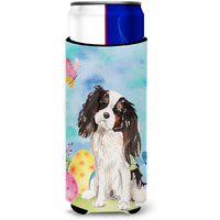 "Caroline's Treasures Tricolor Cavalier Spaniel Easter Decorative Can Hugger, Slim, Multicolor"