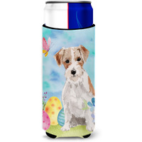 "Caroline's Treasures Wire Hair Jack Russell Easter Decorative Can Hugger, Slim, Multicolor"