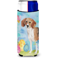 "Caroline's Treasures Beagle Easter Decorative Can Hugger, Slim, Multicolor"