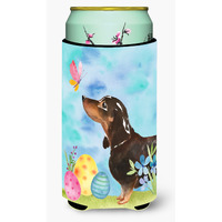 "Caroline's Treasures Black and Tan Dachshund Easter Decorative Can Hugger, Tall, Multicolor"