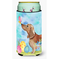 "Caroline's Treasures Red Tan Dachshund Easter Decorative Can Hugger, Tall, Multicolor"