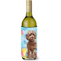 "Caroline's Treasures Brown Cockapoo Easter Decorative Bottle Hugger, 750ml, Multicolor"