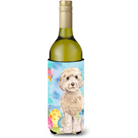 "Caroline's Treasures Champagne Cockapoo Easter Decorative Bottle Hugger, 750ml, Multicolor"
