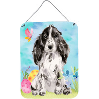 "Caroline's Treasures Black Parti Easter Metal Print, 16"" x 12"", Multicolor"