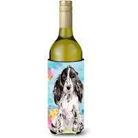 "Caroline's Treasures Black Parti Easter Decorative Bottle Hugger, 750ml, Multicolor"