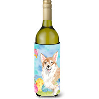 "Caroline's Treasures Corgi Easter Decorative Bottle Hugger, 750ml, Multicolor"