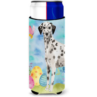 "Caroline's Treasures Dalmatian Easter Decorative Can Hugger, Slim, Multicolor"