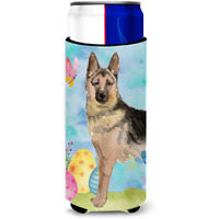 "Caroline's Treasures German Shepherd Easter Decorative Can Hugger, Slim, Multicolor"