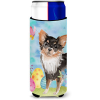 "Caroline's Treasures Long Haired Chihuahua Easter Decorative Can Hugger, Slim, Multicolor"
