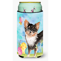 "Caroline's Treasures Long Haired Chihuahua Easter Decorative Can Hugger, Tall, Multicolor"