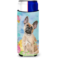 "Caroline's Treasures Fawn French Bulldog Easter Decorative Can Hugger, Slim, Multicolor"
