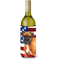 "Caroline's Treasures German Boxer Patriotic Decorative Bottle Hugger, 750ml, Multicolor"