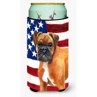 "Caroline's Treasures German Boxer Patriotic Decorative Can Hugger, Tall Boy, Multicolor"