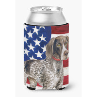 "Caroline's Treasures German Shorthaired Pointer Patriotic Decorative Can Hugger, Multicolor"
