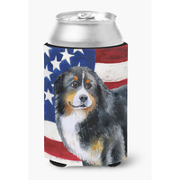 "Caroline's Treasures Bernese Mountain Dog Patriotic Decorative Can Hugger, Multicolor"